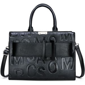 Bolso de hombro profesional para mujer, diseño estructurado, espacioso, elegante, de cuero genuino, para el trabajo. - Product Image 1
