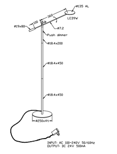 Lámpara de Pie de Hierro en Oferta, Diseño Nórdico Moderno y Minimalista para Hotel, Lámpara de Lectura y de Pie LED de 9W CRI≥80 3000K con Regulador de Intensidad - Product Image 5