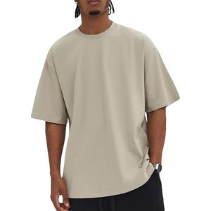 Camiseta de Hombre al por Mayor, 100% Algodón Tejido, 180g, Transpirable, Antiarrugas, Cuello Redondo, Manga Corta, Corte Holgado, Personalizable con Logotipo - Product Image 1