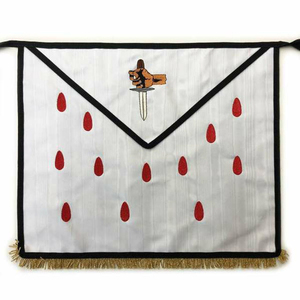 Premium Quality French Rite MB Master Mason Embroidery Masonic Regalia Aprons Customizable Color Logo All Sizes Available - Product Image 3
