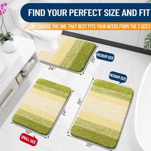 Alfombra de Baño de Microfibra de 17"x24" Súper Absorbente Antideslizante, Alfombra de Baño Gruesa y Afelpada, Lavable, para Hotel - Product Image 2