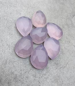 พลอยลาเวนเดอร์ธรรมชาติทรงหยดน้ำ รูปทรงเช็คเกอร์คัท ขนาดปรับเทียบได้ สำหรับทำเครื่องประดับ - Product Image 2