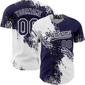 Camiseta de Béisbol Estilo Hip Hop, Ropa Casual de Manga Corta, Uniforme Deportivo Personalizado con Impresión Digital, Transpirable y Absorbente de Humedad - Product Image 5