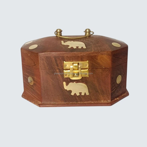 Handcrafted Durable Wooden Rectangular Jewelry <b>Box</b> Engraved Velvet Lining Buckle Closure Keepsake <b>Storage</b> for Gifts Accessories - Product Image 1