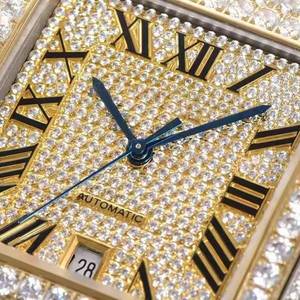 Montre automatique mécanique de luxe à cadran carré glacé, verre saphir, bracelet en acier inoxydable, affichage de la date, mouvement ETA, étanche 10 bars - Product Image 2