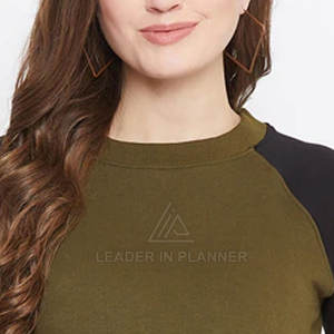 เสื้อสเวตเชิ้ตคอกลมแบบสั่งตัดได้สำหรับผู้หญิง เสื้อผ้าแขนยาว ผลิตจากผ้าฝ้าย ดีไซน์ใหม่ล่าสุด เสื้อสเวตเชิ้ตผู้หญิง - Product Image 4