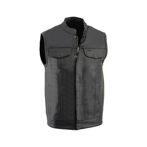 Chaleco Acolchado de Cuero Genuino Personalizado, Elegante, Duradero, Impermeable, Cortavientos, Informal, para Motocicleta, Venta al Por Mayor, Transpirable - Product Image 3