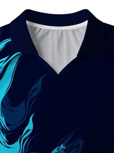 Camiseta de Ciclismo Sublimada para Hombre, Manga Corta, Secado Rápido, Cuello Camisero, Poliéster, Deportiva, para Todas las Temporadas, Corte Regular - Product Image 3