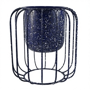 Iron Floor Rustic Boughpot <b>Large</b> <b>Planter</b> Eco-Friendly Durable 2L Capacity Home Outdoor Garden Decoration Colorful Patina Finish - Product Image 1