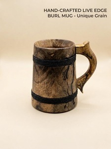 Taza de Madera con Diseño de Ángel Hecha a Mano, Ecológica y Duradera, Personalizable para Decoración del Hogar y Recuerdo - Product Image 5