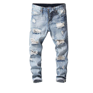 Pantalones Vaqueros Clásicos para Hombre, Elásticos, Azul Oscuro, Casuales, Ajustados - Product Image 6