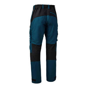 Pantalon de travail taille haute pour homme, color-block bleu et noir, multi-poches, séchage rapide, style toile, pour l'automne - Product Image 6