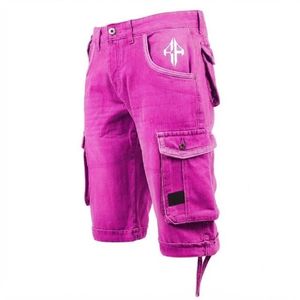 Pantalones Cortos de Mezclilla para Hombre, de Alta Calidad, con Estampado de Serigrafía, Estilo Jeans, de Pierna Ancha, Material Spandex/Poliéster - Product Image 2