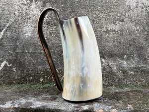 Handmade Modern Large Capacity Leak Proof Portable Horn <b>Beer</b> Mug Solid Pattern Travel Gift Drinkware for Adults - Product Image 2