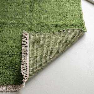 Tapis en laine noué à la main de style classique floral de qualité supérieure, vert, rectangulaire, avec franges, pour salon, chambre à coucher, décoration de la maison - Product Image 2