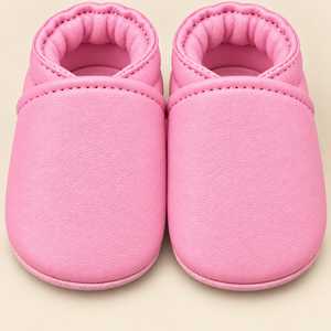 Chaussures pour nouveau-nés en cuir souple rose, chaussures de bébé pour la crèche, chaussures pré-marche, design personnalisé, semelle flexible, fabricant en gros - Product Image 5