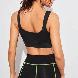 Soutien-gorge de sport sans couture push-up pour femme, sans armatures, rembourré, respirant et confortable, idéal pour le fitness, le yoga et la gym, type brassière ou débardeur - Product Image 2