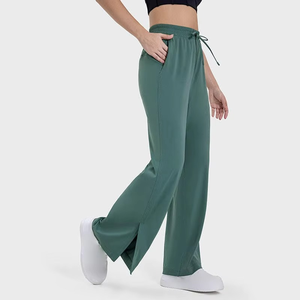 Hot Sale <b>Women</b> Ultra Soft Modal Blend High Waist Sage Green Flare Pants <b>Women</b> Wide Leg Flowy Yoga <b>Lounge</b> <b>Trousers</b> - Product Image 6