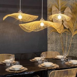 Lámpara Colgante de Ratán Estilo Boho Moderno, Hecha a Mano, para Sala de Estar, Comedor, Cafetería, Hotel, Decoración de Interiores - Product Image 4
