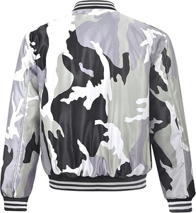 Servicio OEM Personalizado, Chaqueta de Béisbol Vintage para Hombre, con Mangas de Poliéster/Algodón, Parches Bordados a Rayas en la Parte Delantera, Otoño/Invierno - Product Image 2