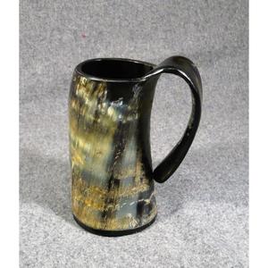 Jarra de Cerveza de Cuerno de Búfalo Estilo Europeo con Patrón de Mármol para Fiestas y Eventos, Vasos de Cuerno Duraderos para Adultos - Product Image 4
