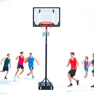 Supporto Mobile per Canestro da Basket per Sala Giochi di Giovani Atleti e Attrezzatura da Campo - Product Image 4