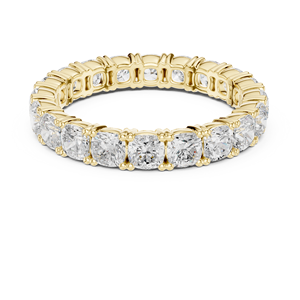 แหวนเพชรทรงคุชชั่น 3 กะรัต เพาะเลี้ยงในห้องปฏิบัติการ ได้รับการรับรองจาก IGI ตัวเรือนทองคำแท้ 14K ดีไซน์หรูหรา สำหรับงานหมั้นและวันครบรอบ - Product Image 1