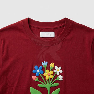 T-shirts pour hommes avec impression en relief, tissu en coton doux avec impression texturée de qualité supérieure pour les collections streetwear - Product Image 5