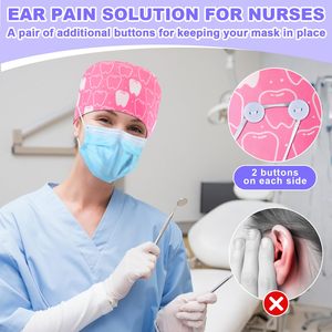 Doctor Hats Unisex Surgical Scrub Caps <b>Nurses</b> Professional Quick Dry Breathable Comfortable Hair Protection Medical Use Worsted - Product Image 4