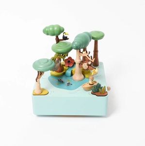 2026-0115-1 Boîte à musique en bois de luxe écologique à manivelle Wonderful Life, en érable massif, avec clochettes, Noël - Product Image 5