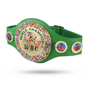 Ceinture de championnat WBC en cuir vert avec plaques métalliques pour la lutte, le MMA et l'entraînement - Product Image 6