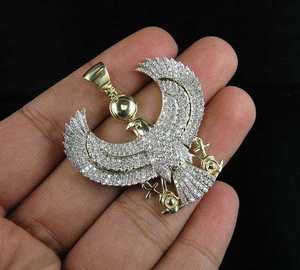 Joyería Personalizada Fina y Exclusiva, Collar de Plata de Ley 925 con Diseño de Halcón Americano, Colgante de Moissanita VVS, Joyería Hip Hop - Product Image 4