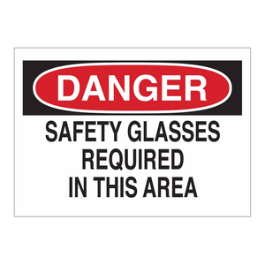 Señal de Advertencia de Seguridad: Gafas de Seguridad Obligatorias - Señal de Advertencia Brady para Laboratorios y Áreas de Fabricación - Product Image 3
