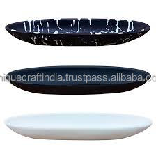 Plateau de service en résine blanche pour décoration intérieure, présentoir à bijoux et bracelets, grande taille, artisanat en résine de haute qualité pour la vente en gros - Product Image 5