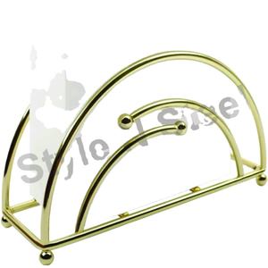 Soporte de tejido dorado Diseño vintage Servilletero de metal Mesa Diseño único Color de lujo Diseño diferente - Product Image 1