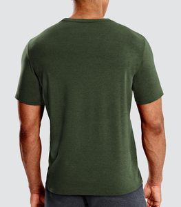 Men Crew Neck Short Sleeve 100% <b>Polyester</b> <b>T</b>-<b>Shirts</b> Casual Quick Dry Moisture Wicking Workout Dry Fit Athletic Running Swim <b>Shirt</b> - Product Image 2