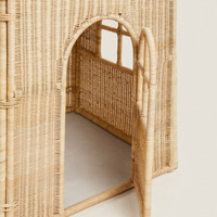Maisons de poupées en osier pour bébés en rotin naturel pliable maisons de poupées faites à la main en gros petite maison de poupée pliable fabriquée au Vietnam