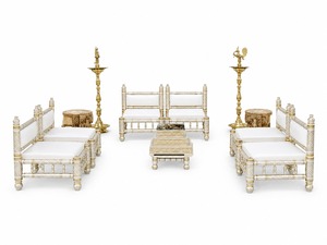 Juego de Sillas para Mandap de Boda India, Sillas de Mandap de Madera Talladas a Mano, Sillas para Ceremonia de Boda Hindú, California - Product Image 6