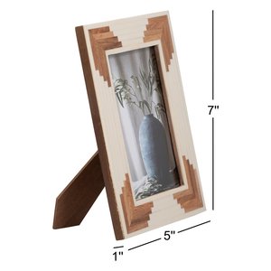 Marco de Fotos Personalizado Hecho a Mano con Incrustaciones de Madera y Hueso, Elegante Portafotos Artesanal para Regalos de Aniversario y Cumpleaños - Product Image 5