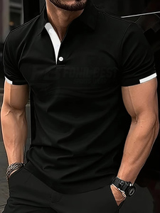 Camisa Casual Lisa de Manga Corta para Hombre, 100% Algodón, Transpirable, Satinada, para Verano, Deportes al Aire Libre, Ropa de Ocio, Servicio OEM - Product Image 3
