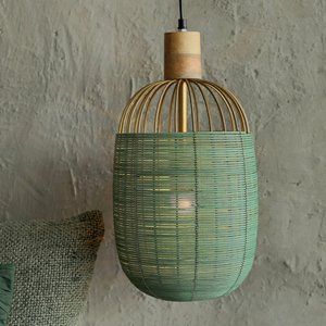 Lampe suspendue de qualité supérieure pour l'exportation, prix abordable, style trépied en rotin, design rond fait main pour salon intérieur, décoration. - Product Image 4