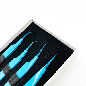 Pince à cils en fibre avec logo personnalisé, pince à cils Nano Grip 45 pour extension de cils, pince à cils avec logo personnalisé - Product Image 2