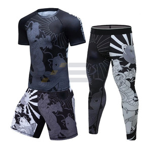 Traje de Rashguard de MMA Personalizado de Alta Calidad para Hombre, para BJJ, Fitness y Grappling, Incluye Rashguard y Pantalones Cortos - Product Image 2