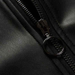 Veste bomber tactique en cuir véritable pour homme, sur mesure, en gros, avec capuche, col rabattable, fermeture éclair, couleur vert olive - Product Image 6