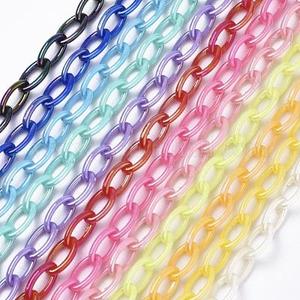 Wholesale Eco-friendly High Quality <b>Clear</b> Chunky Thin <b>Resin</b> Hand-painted Model Big Chain Link Home Office Room Decoration Multi - Product Image 4