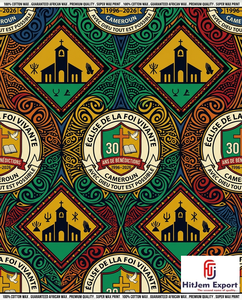 Printed African Wax Print Cotton Fabric Manufacturer OEM Church Convention Anniversary Celebration Supplier Ghana Nigeria Kenya - Product Image 3