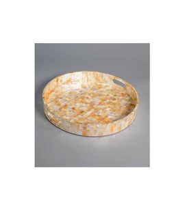 Flower Pattern Mother of Pearl Serving Tray Customized Design Food Storage Container Bone And <b>Mop</b> Inlay Tray Hot Selling - Product Image 3