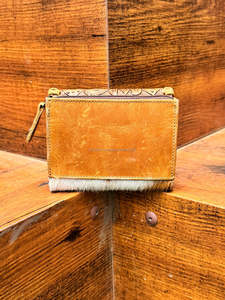 กระเป๋าสตางค์หนังแท้แบบพับสามทบสำหรับผู้หญิงสไตล์ตะวันตกกระเป๋าเงินหนังวัวแท้แบบถือด้วยมือใหม่กระเป๋าสตางค์สุดหรูขายส่ง - Product Image 4