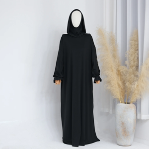 Abaya con Capucha para Mujer Musulmana, Djellaba Eid, Kaftán Dubai, Ropa Islámica, Caftán Turco, Vestido Marroquí, Túnica para Oración de Ramadán - Product Image 3