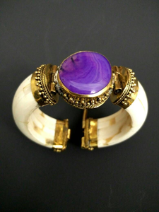 Bracelets en laiton faits main par des designers de haut niveau avec os poli, bijoux en os de buffle en gros à prix imbattable - Product Image 4